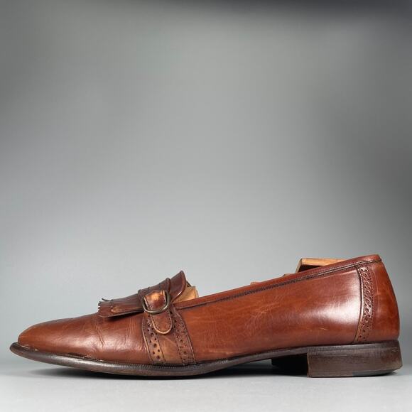 Johnston & Murphy Men\'s Size 11 M Brown Leather Slip On Kilt Loafers Casual USA main image 7